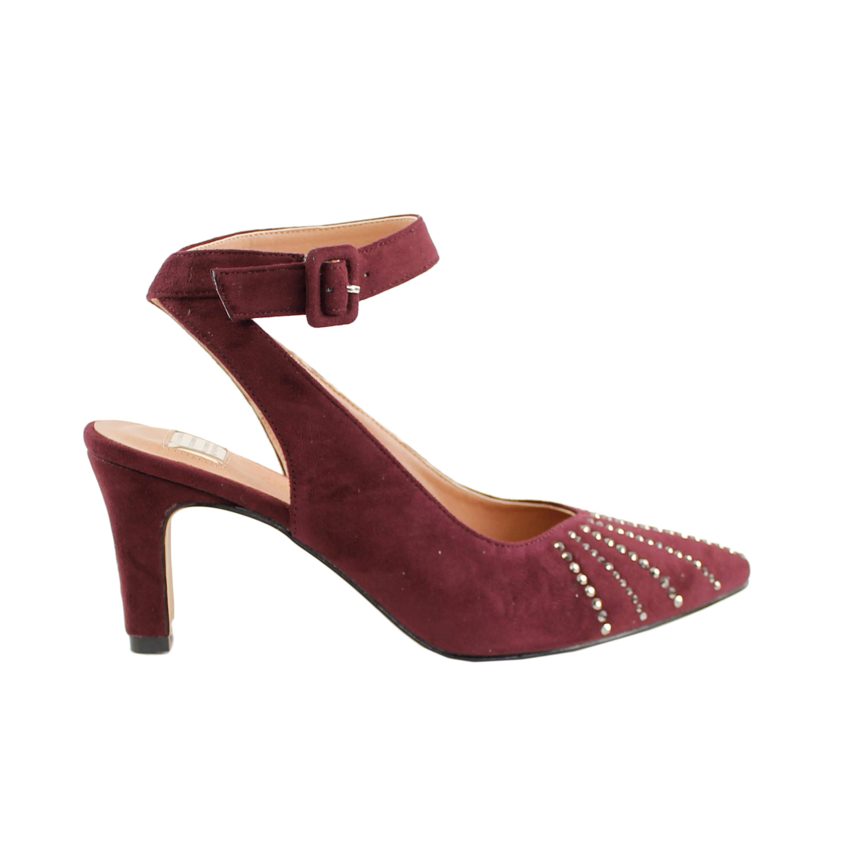 Zapatos de Fiesta EFERRI - Sandalias de Fiesta Anastasia - Antelina con Strass y Cierre de Hebilla