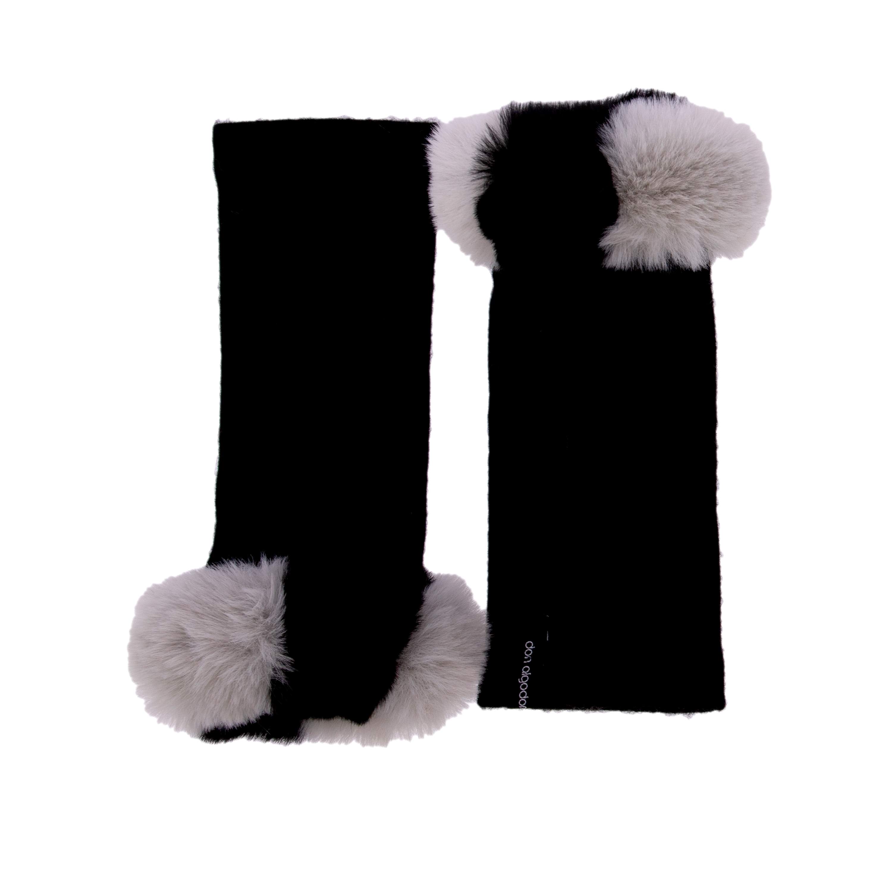 Cuello Don Algodon - Cuello tipo Bufanda de Lana con Cuello de Pelo para Mujer