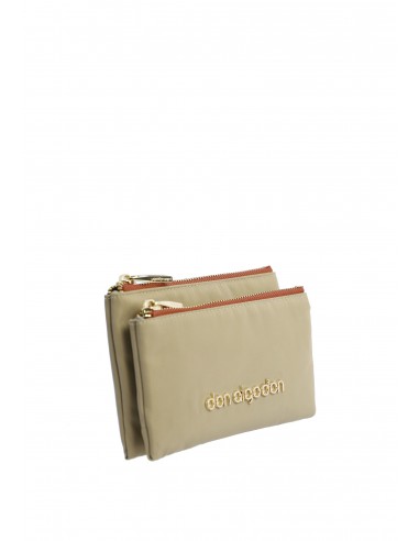 Monedero para mujer Don Algodon Simona de nylon Color Beige