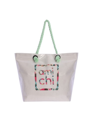 Bolso de playa para mujer Amichi Orosia de lona multicolor