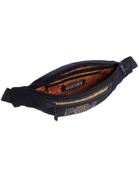 Riñonera para hombre ROUTE 66 Alex de nylon negro con cremallera