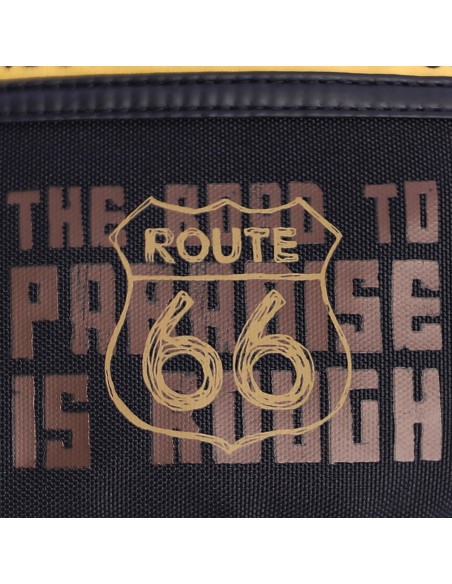 Riñonera para hombre ROUTE 66 Alex de nylon negro con cremallera
