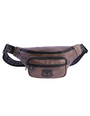 Riñonera para hombre ROUTE 66 Ruben de piel...