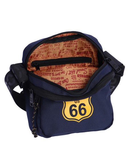 Bolso bandolera para hombre ROUTE 66 Hector de nylon con cremallera