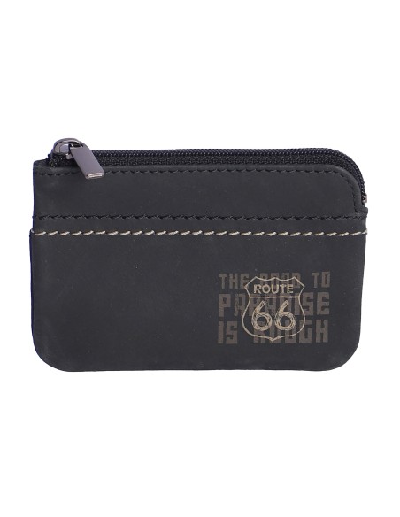 Monedero para hombre / adolescente ROUTE 66 David de piel negra