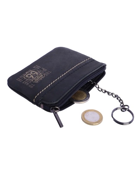 Monedero para hombre / adolescente ROUTE 66 David de piel negra