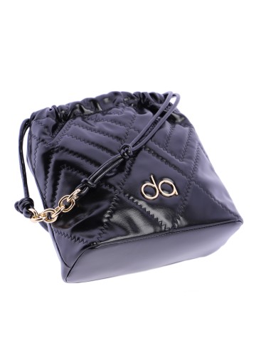 Bolso de hombro con pespunte decorativo en...