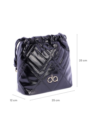 Bolso de hombro con pespunte decorativo en...