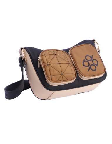 Bolso tipo góndola bicolor de bandolera de...