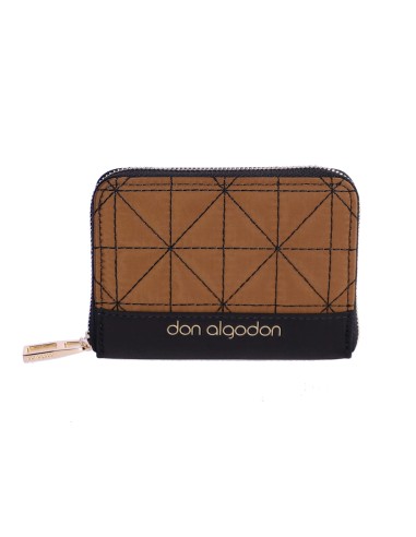 Cartera para mujer DON ALGODON Viareggio en textil con cremallera.