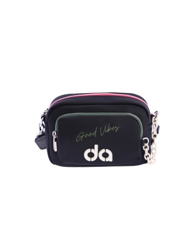 Bolso bandolera para mujer DON ALGODON Bari de nylon con frase de Good vibes.