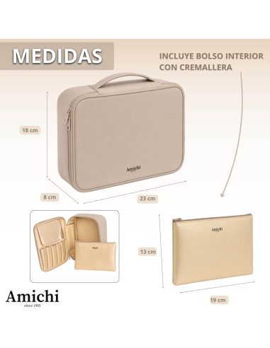 Neceser organizador de maquillaje AMICHI