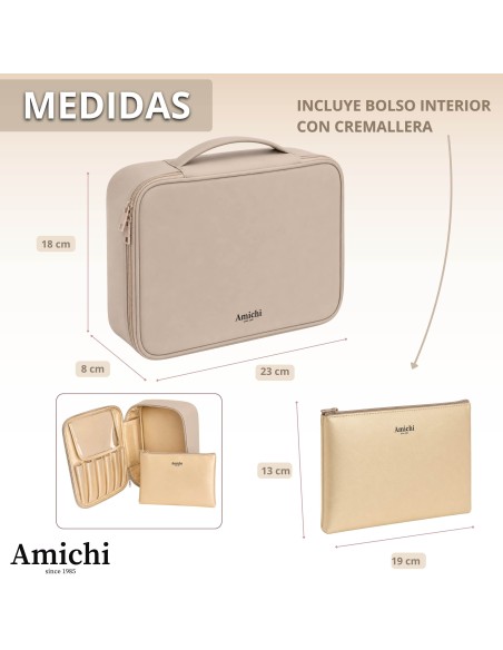 Neceser organizador de maquillaje AMICHI
