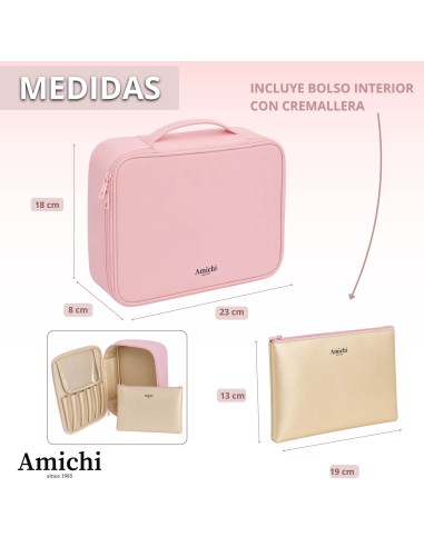 Neceser organizador de maquillaje AMICHI