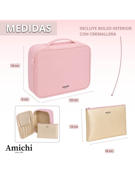 Neceser organizador de maquillaje AMICHI